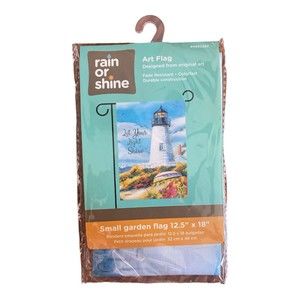Lighthouse Garden Flag 12.5" X 18" by Rain or Shine "Let Your Light Shine" NEW